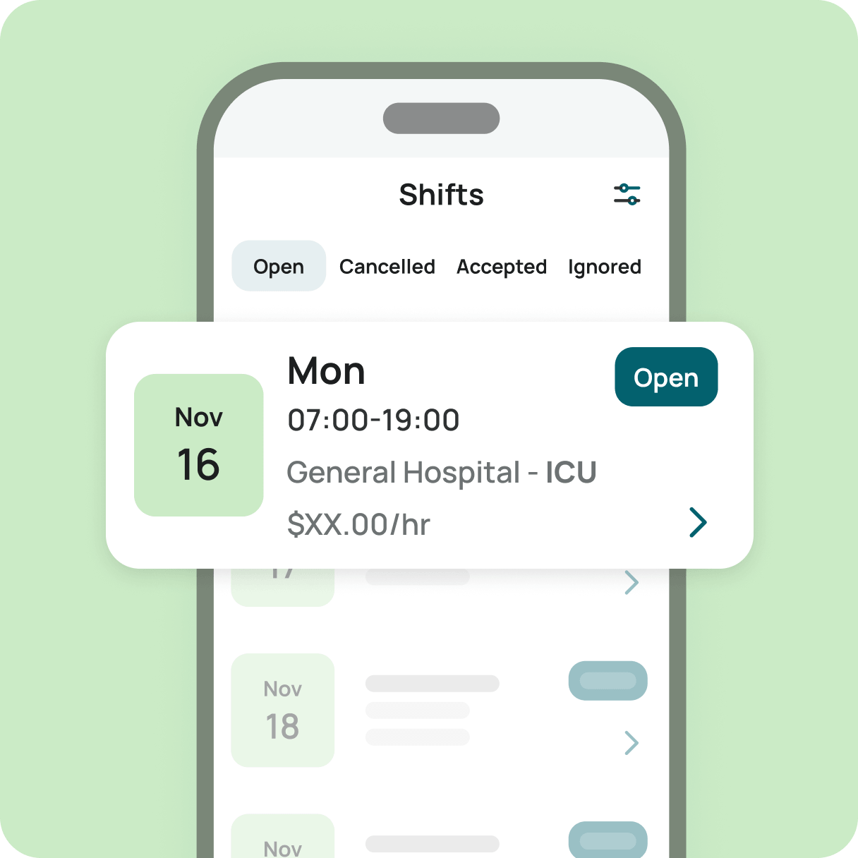 Shift resource fullfillment
