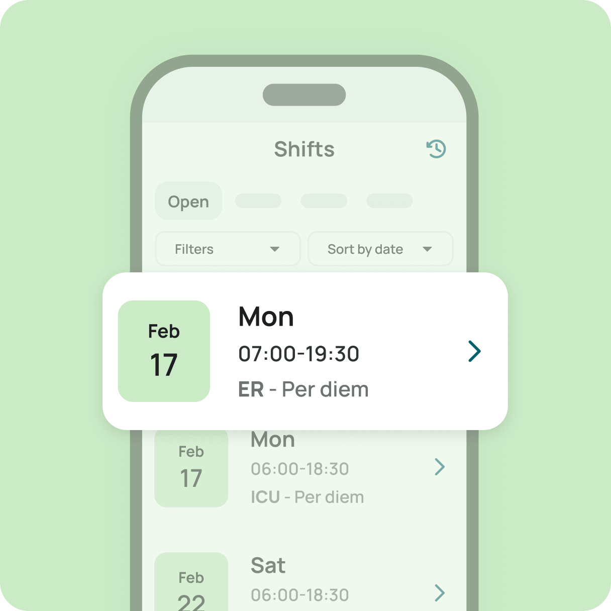 Shift resource fullfillment